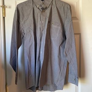 Wrangler George Strait long sleeve button down shirt Black white checkered Large